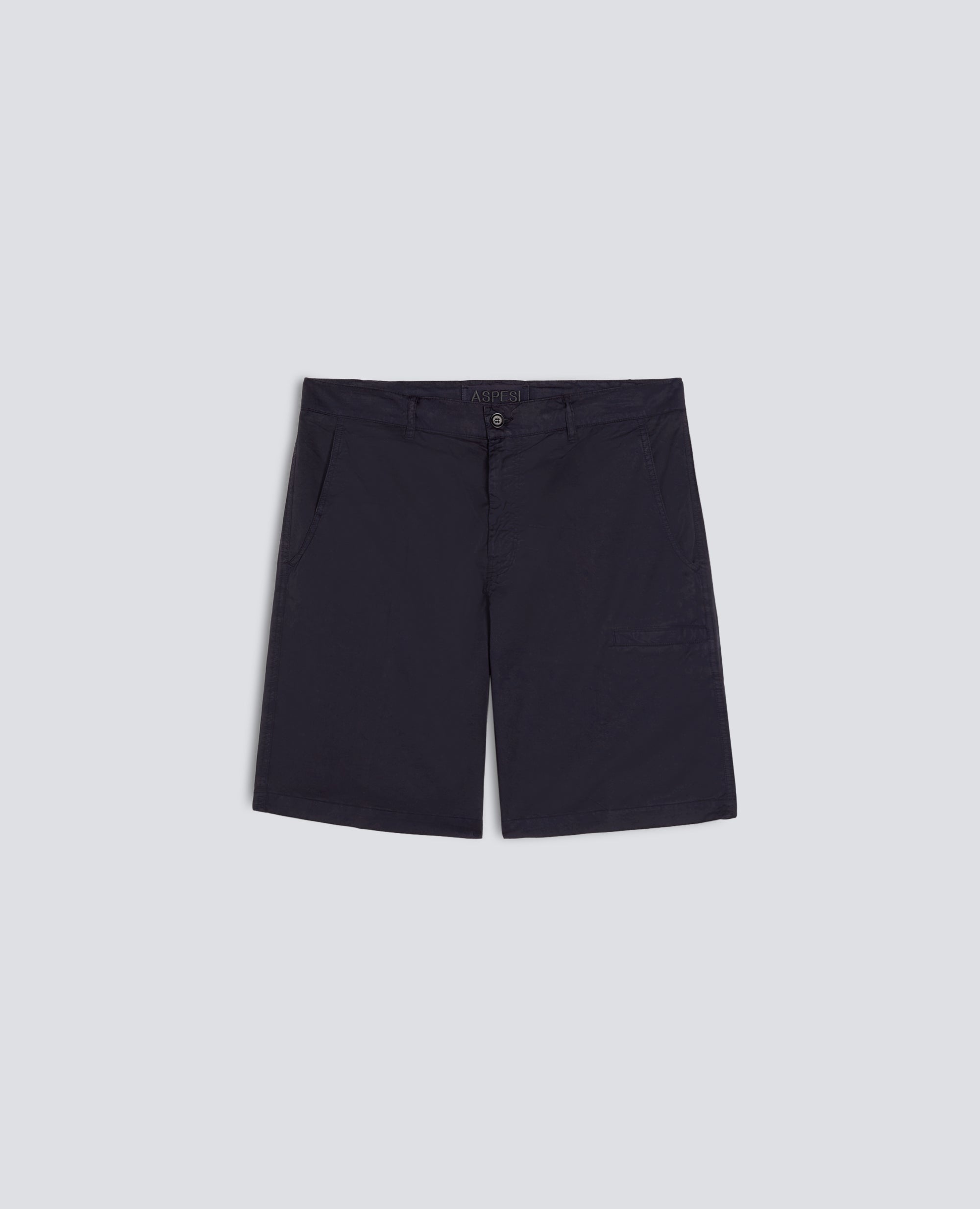 BERMUDA IN MICRO TWILL DI COTONE - BLU - ASPESI