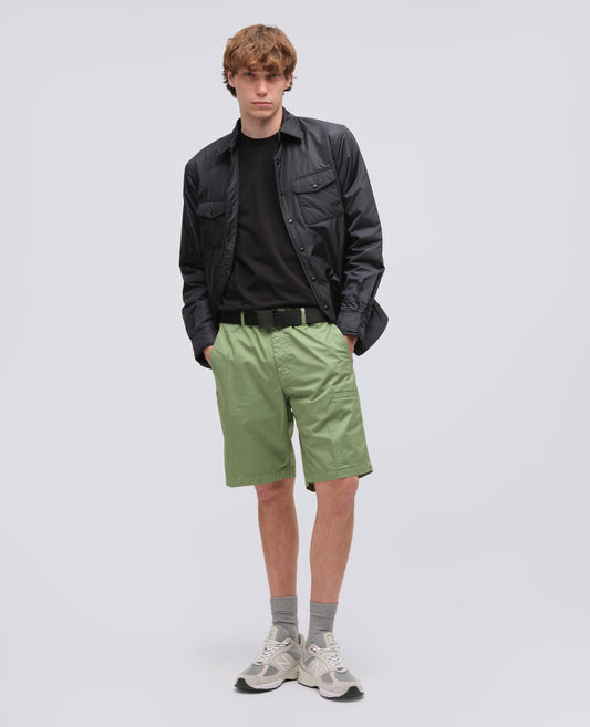 BERMUDA-SHORTS AUS BAUMWOLL-MIKRO-TWILL - VERDE - ASPESI