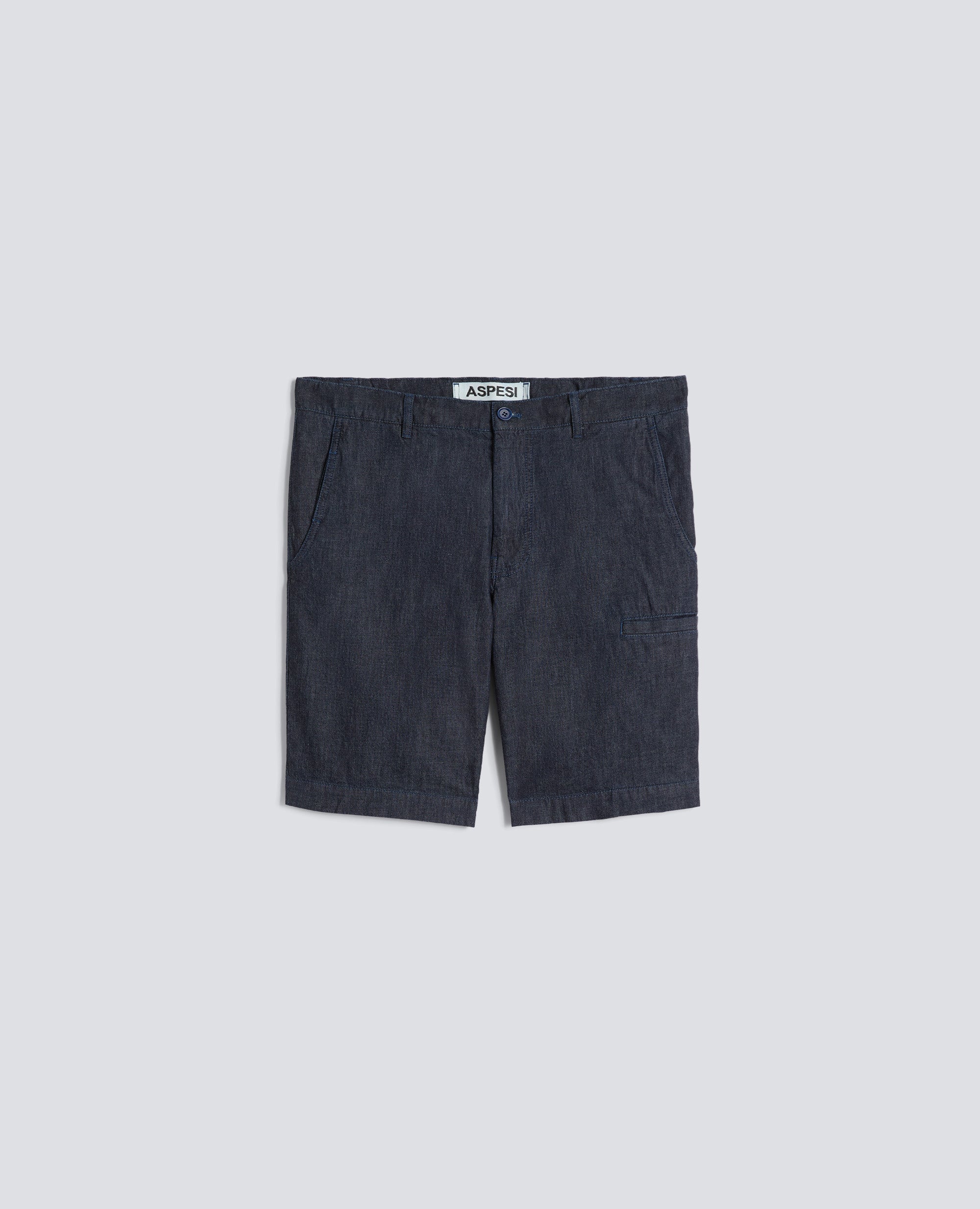 BERMUDA IN DENIM DI COTONE LEGGERO - BLU - ASPESI