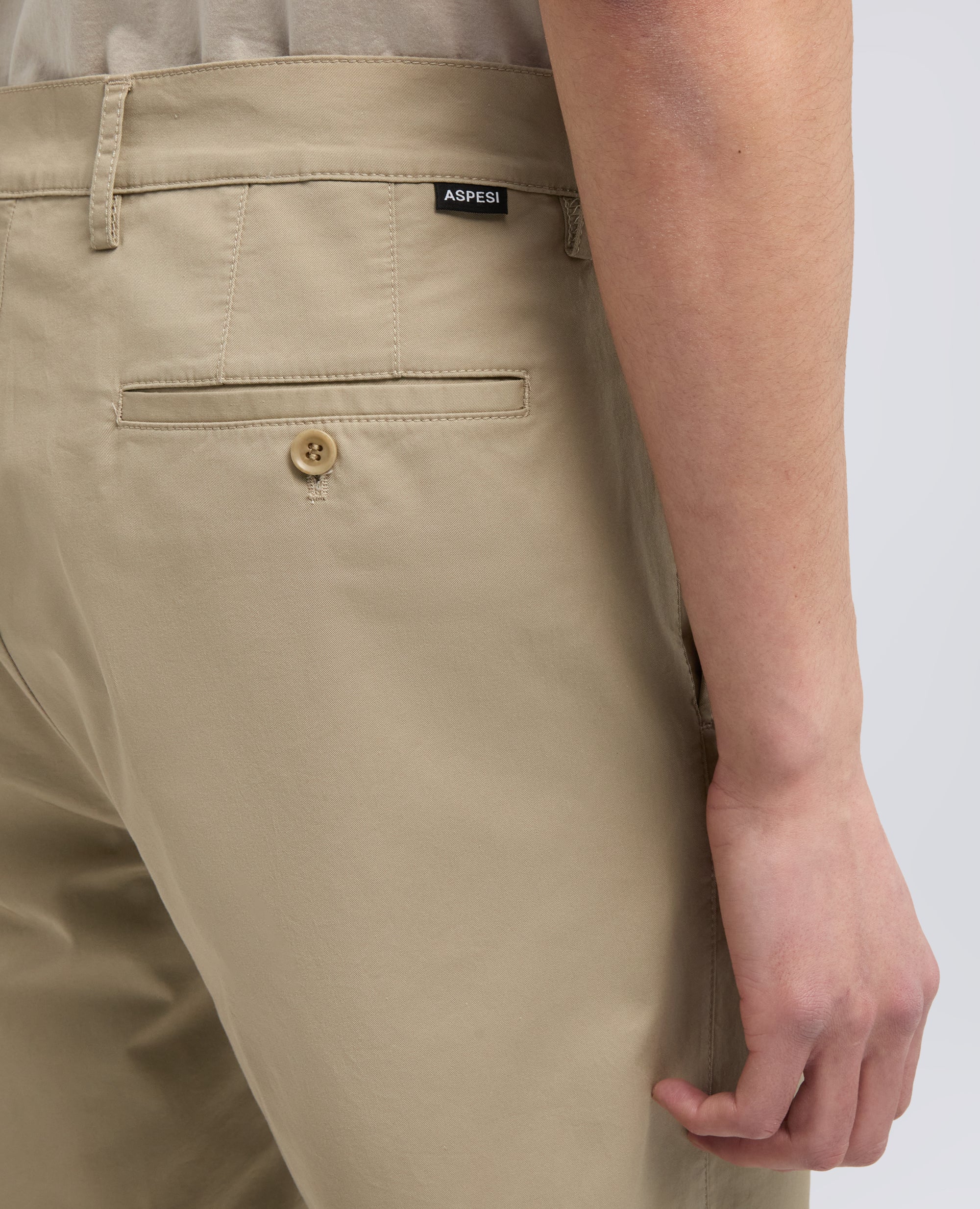 BERMUDA IN TWILL DI COTONE STRETCH - BEIGE - ASPESI