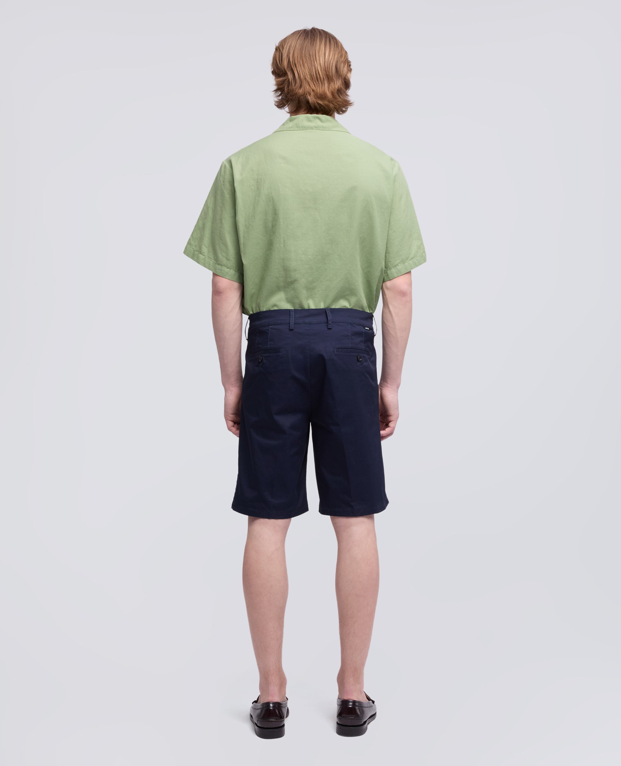 BERMUDA IN TWILL DI COTONE STRETCH - BLU - ASPESI