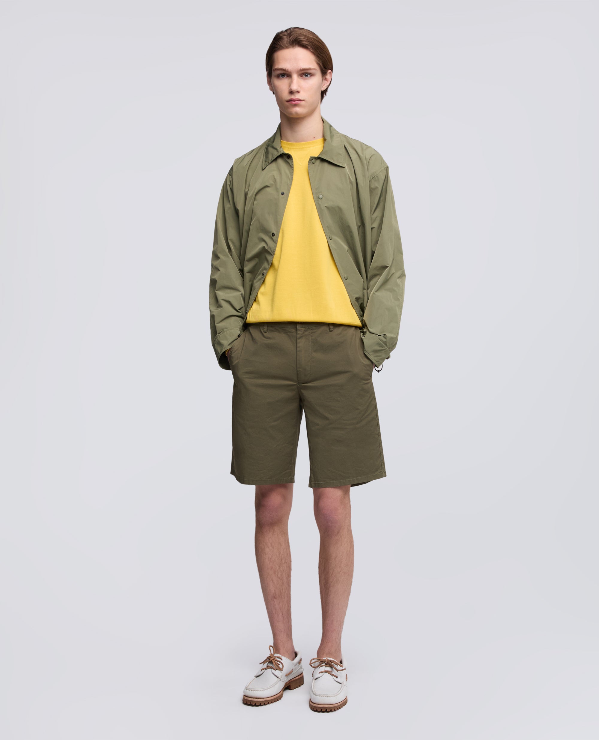BERMUDA IN TWILL DI COTONE STRETCH - VERDE - ASPESI