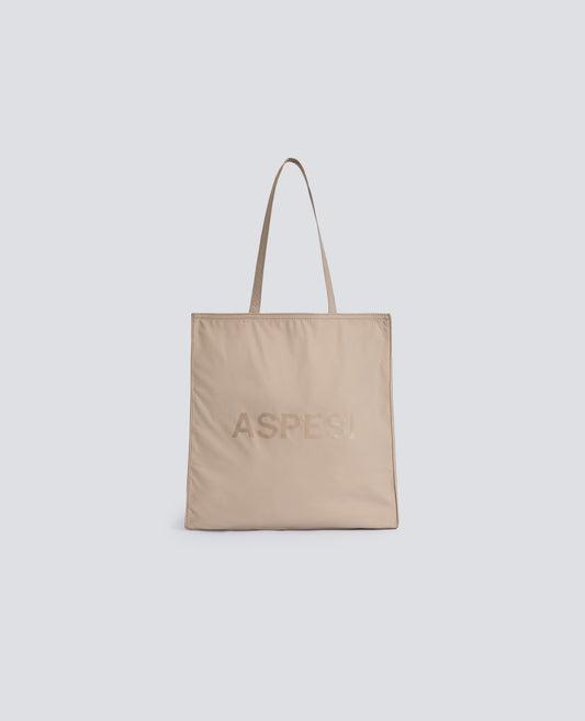 BORSA SHOPPING IN NYLON - BEIGE - ASPESI