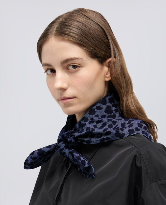 FOULARD IN CHAMBRAY DI COTONE GIAPPONESE - BLU - ASPESI