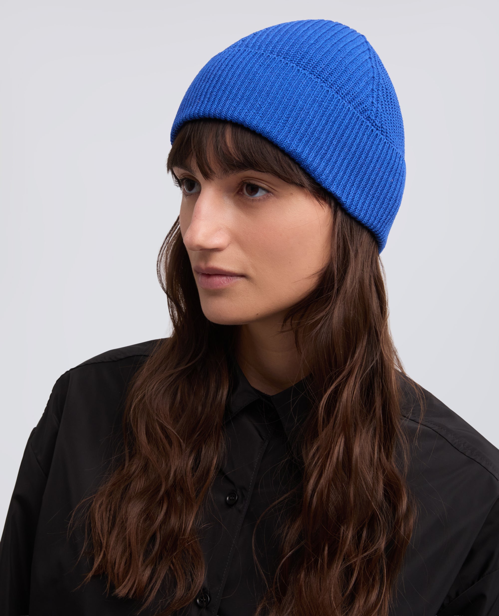 CAPPELLO IN COTONE GIAPPONESE DRY TOUCH - BLU - ASPESI