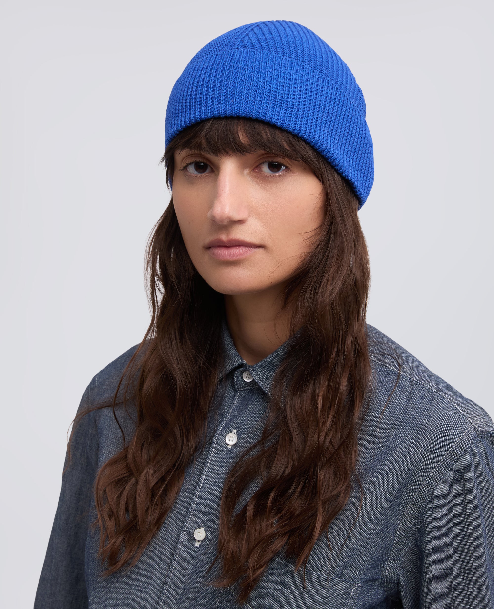 CAPPELLO IN COTONE GIAPPONESE DRY TOUCH - BLU - ASPESI