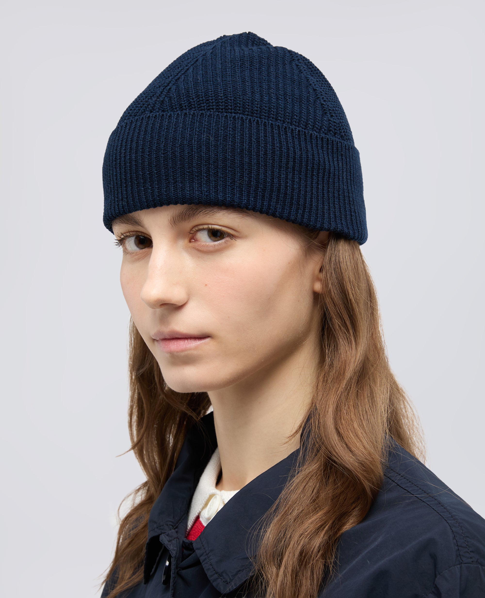 CAPPELLO IN COTONE GIAPPONESE DRY TOUCH - BLU - ASPESI