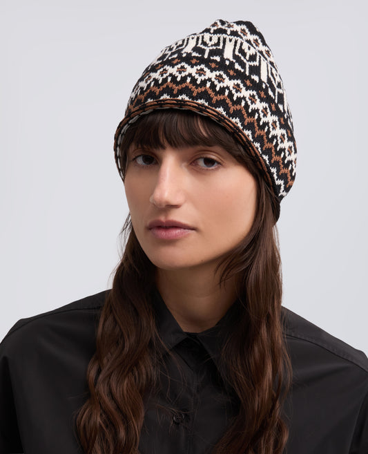 CAPPELLO IN FILATO MISTO COTONE, CANAPA E LANA - MULTICOLOR - ASPESI