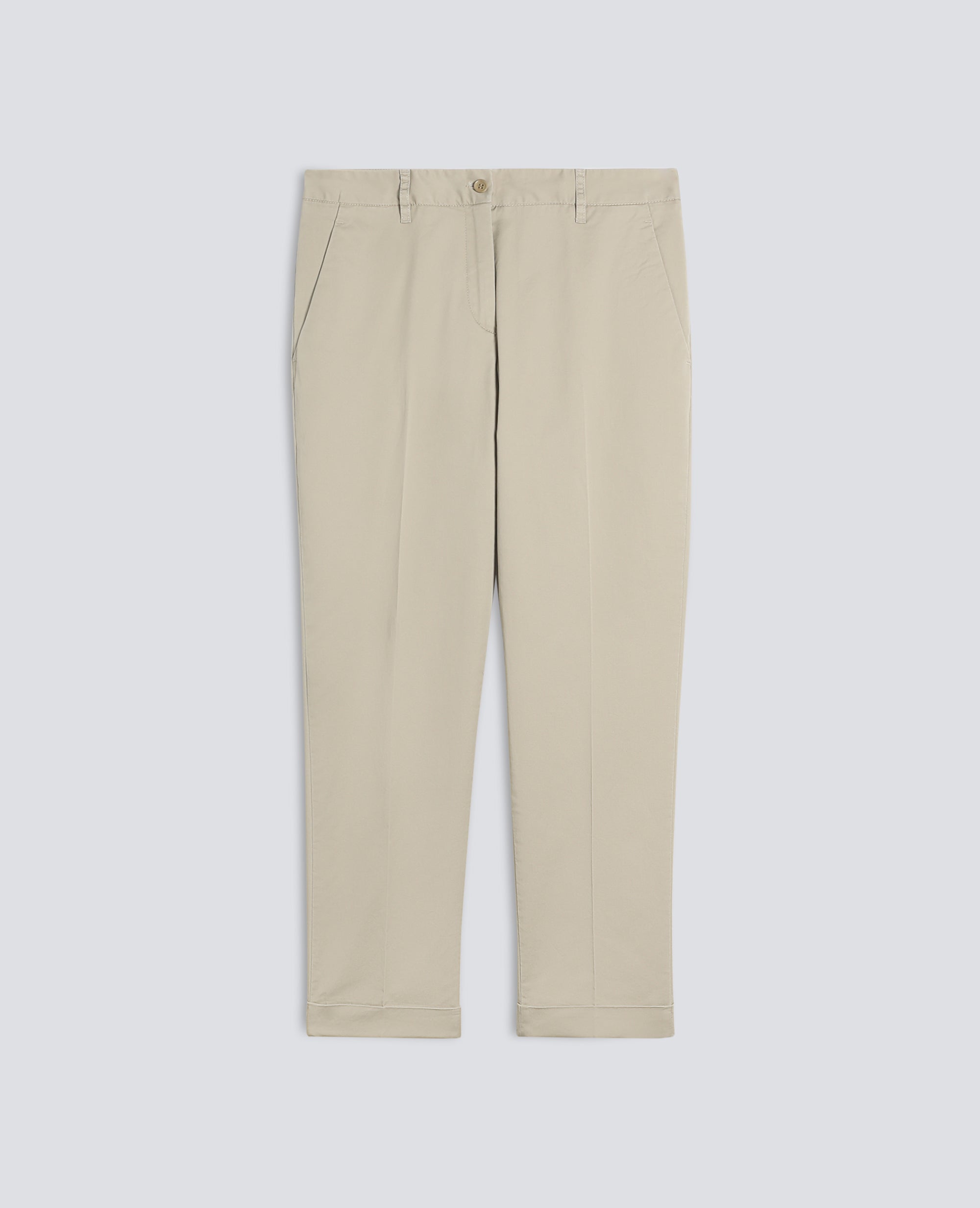 PANTALONE IN TWILL DI COTONE STRETCH - BEIGE - ASPESI