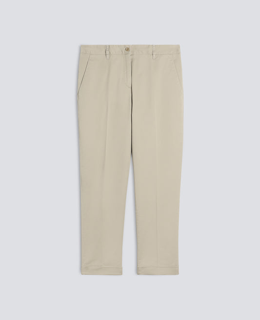 PANTALONE IN TWILL DI COTONE STRETCH - BEIGE - ASPESI