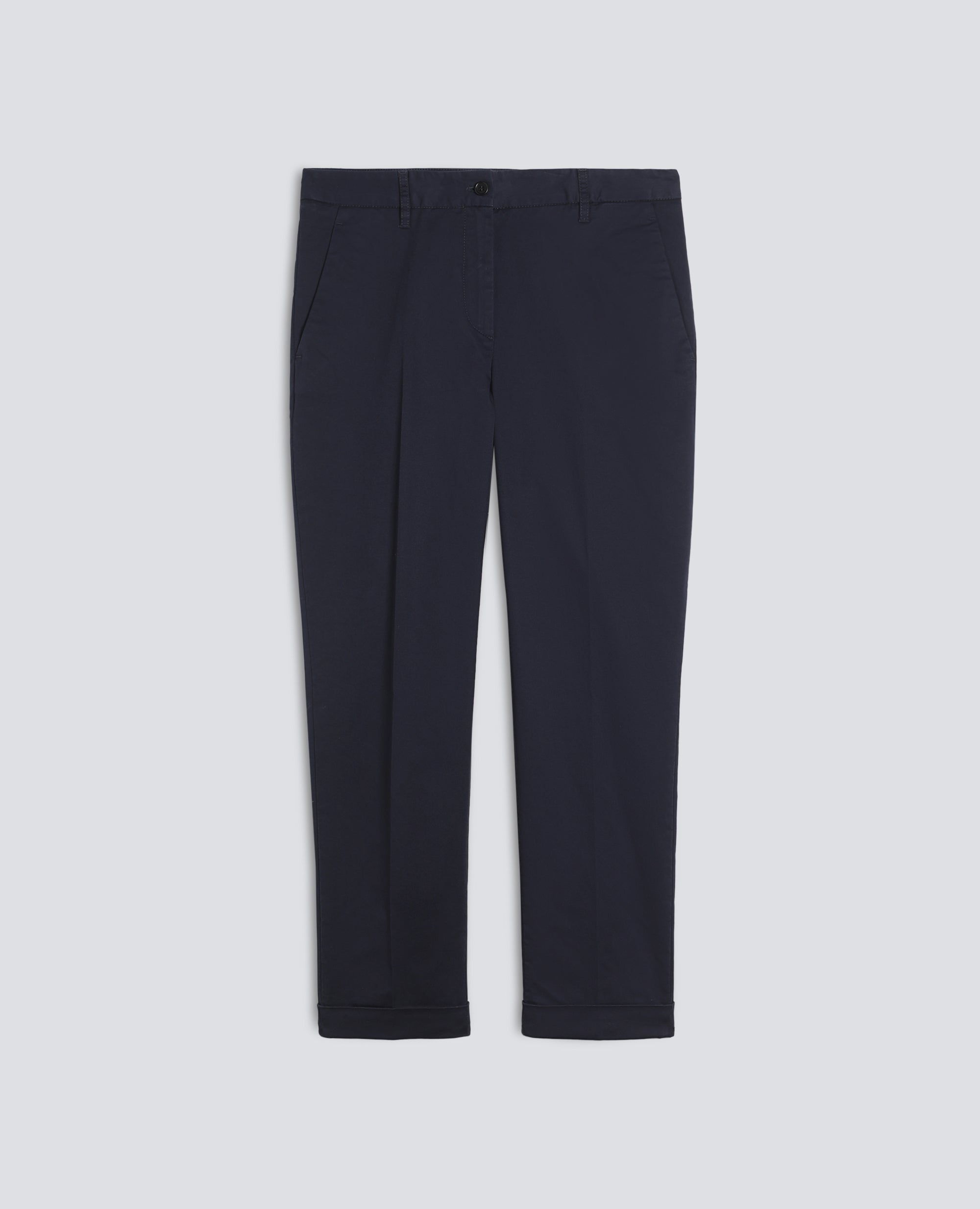 PANTALONE IN TWILL DI COTONE STRETCH - BLU - ASPESI