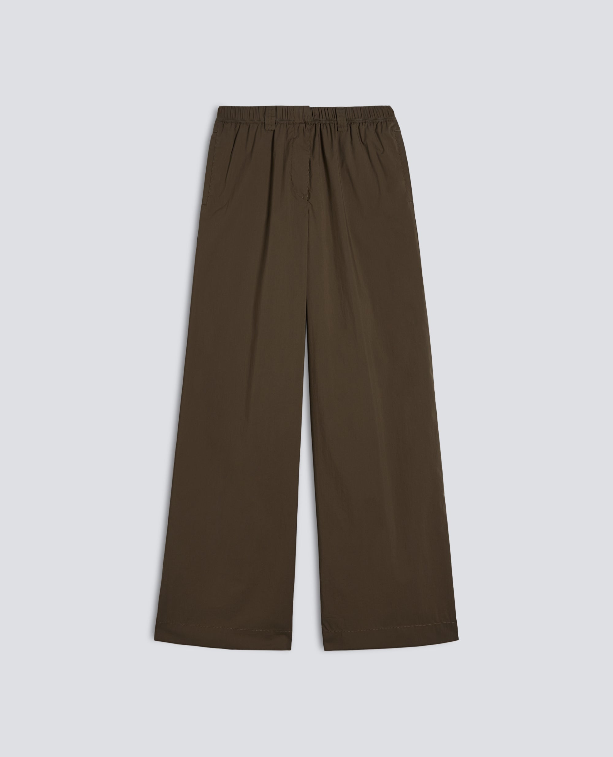 PANTALON EN POPELINE EN COTON EXTENSIBLE EN NYLON - VERDE - ASPESI