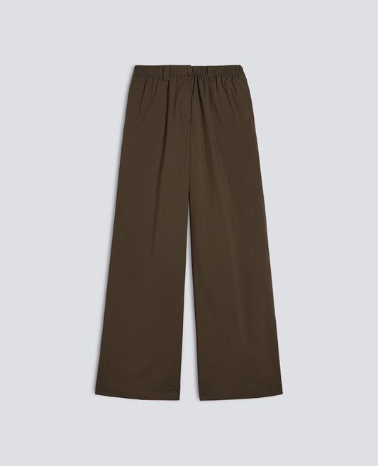 PANTALONE IN POPELINE DI COTONE  E NYLON STRETCH - VERDE - ASPESI