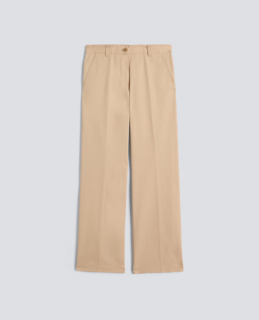 PANTALONE IN EXTRA FINE TWILL DI COTONE TINTO PEZZA - BEIGE - ASPESI