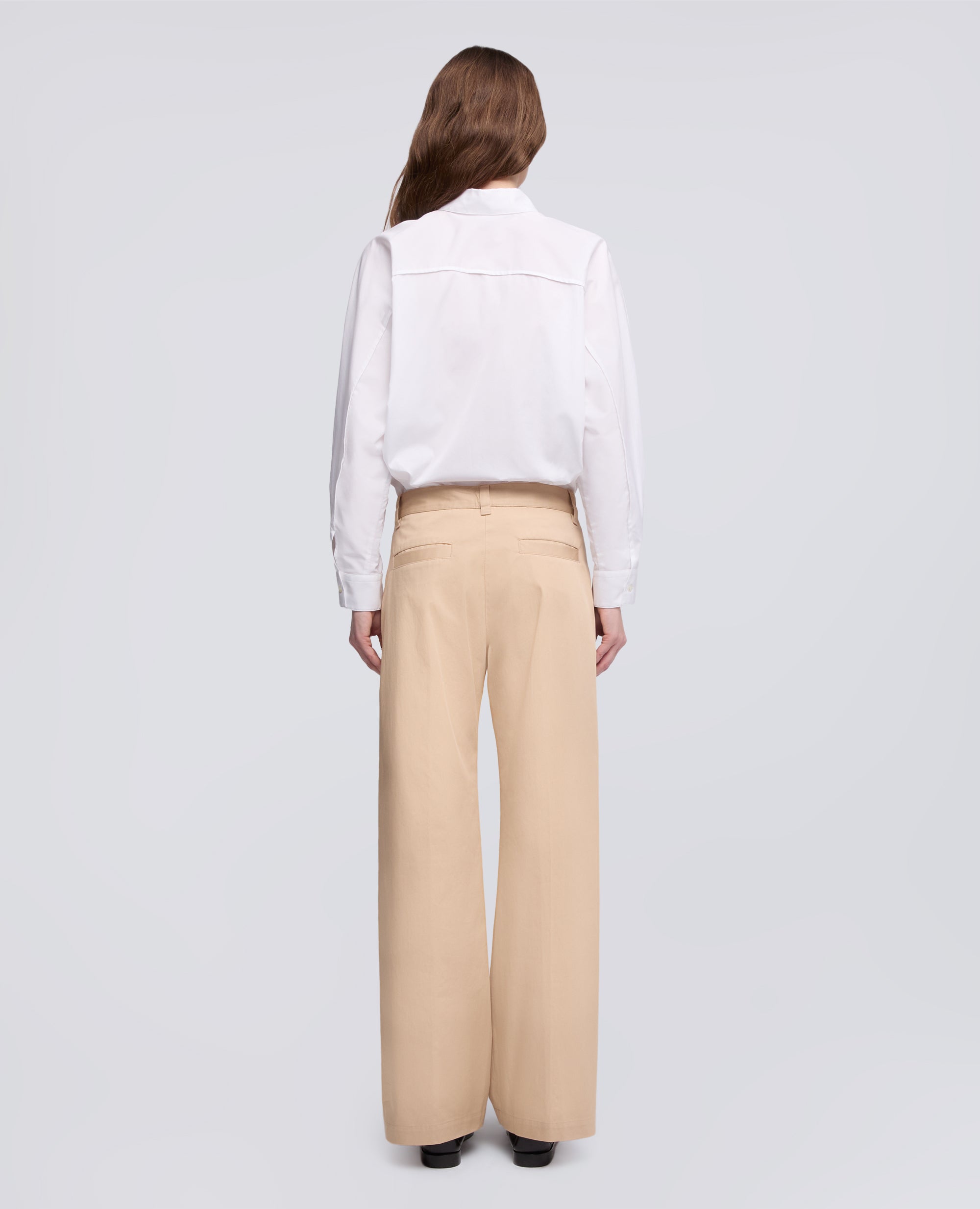 PANTALONE IN EXTRA FINE TWILL DI COTONE TINTO PEZZA - BEIGE - ASPESI