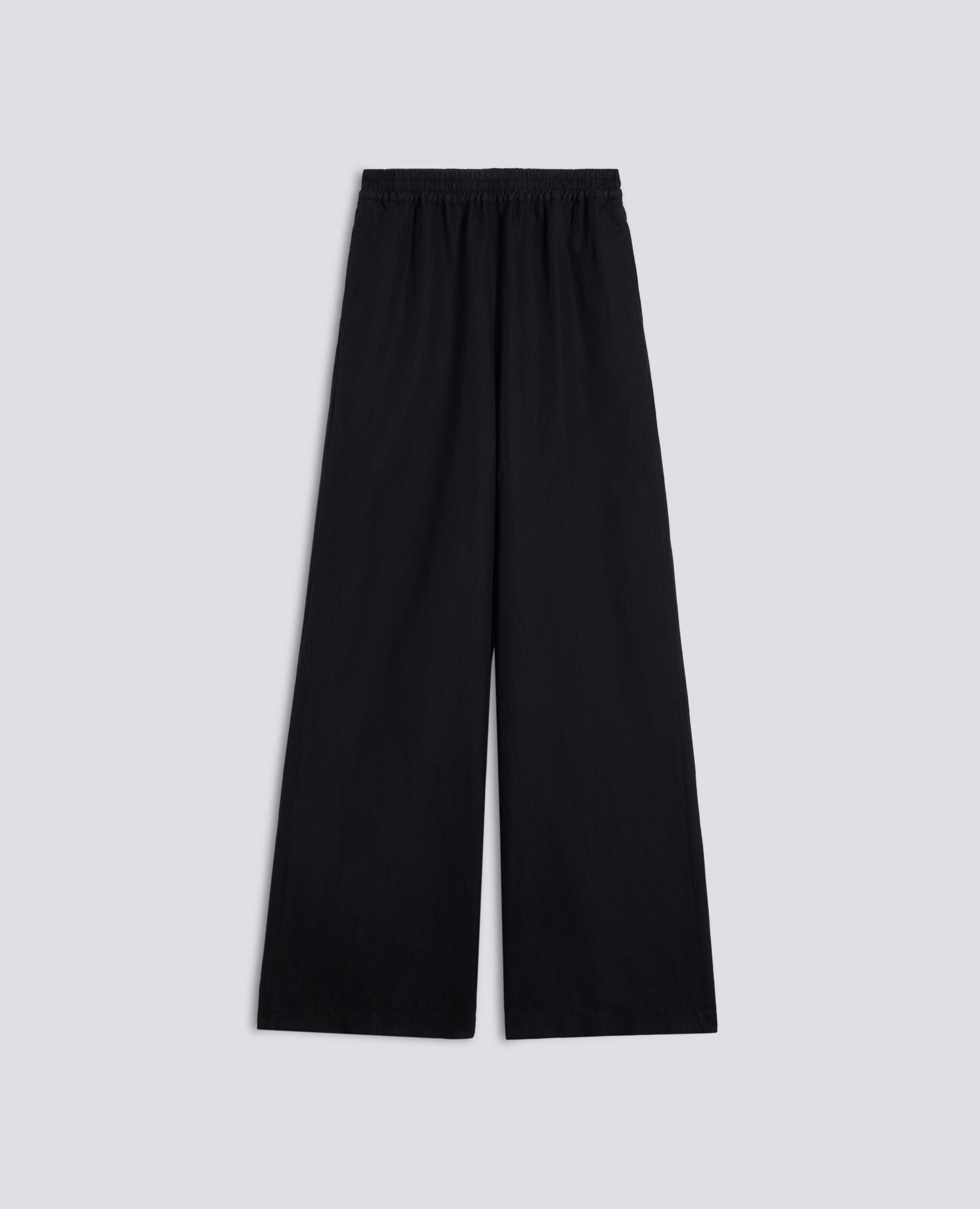 PANTALONE IN GABARDINE IN COTONE E LINO FIAMMATO TINTO CAPO - BLU - ASPESI