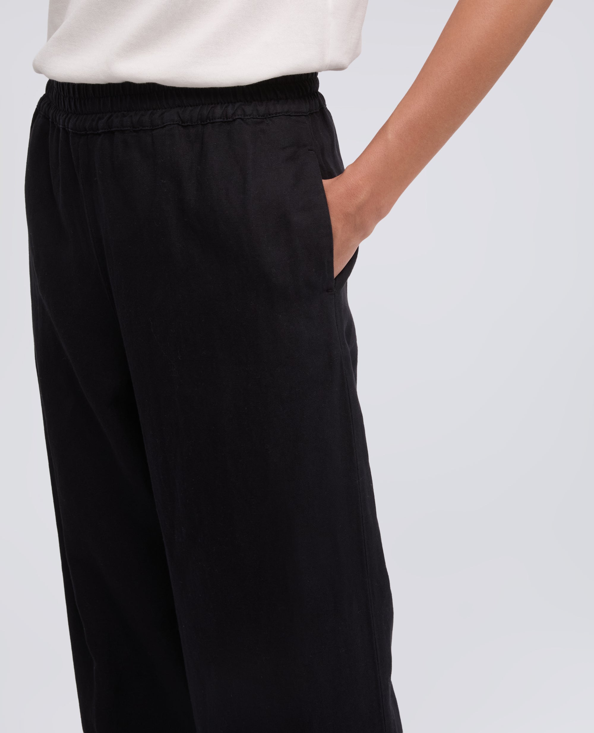 PANTALONE IN GABARDINE IN COTONE E LINO FIAMMATO TINTO CAPO - BLU - ASPESI
