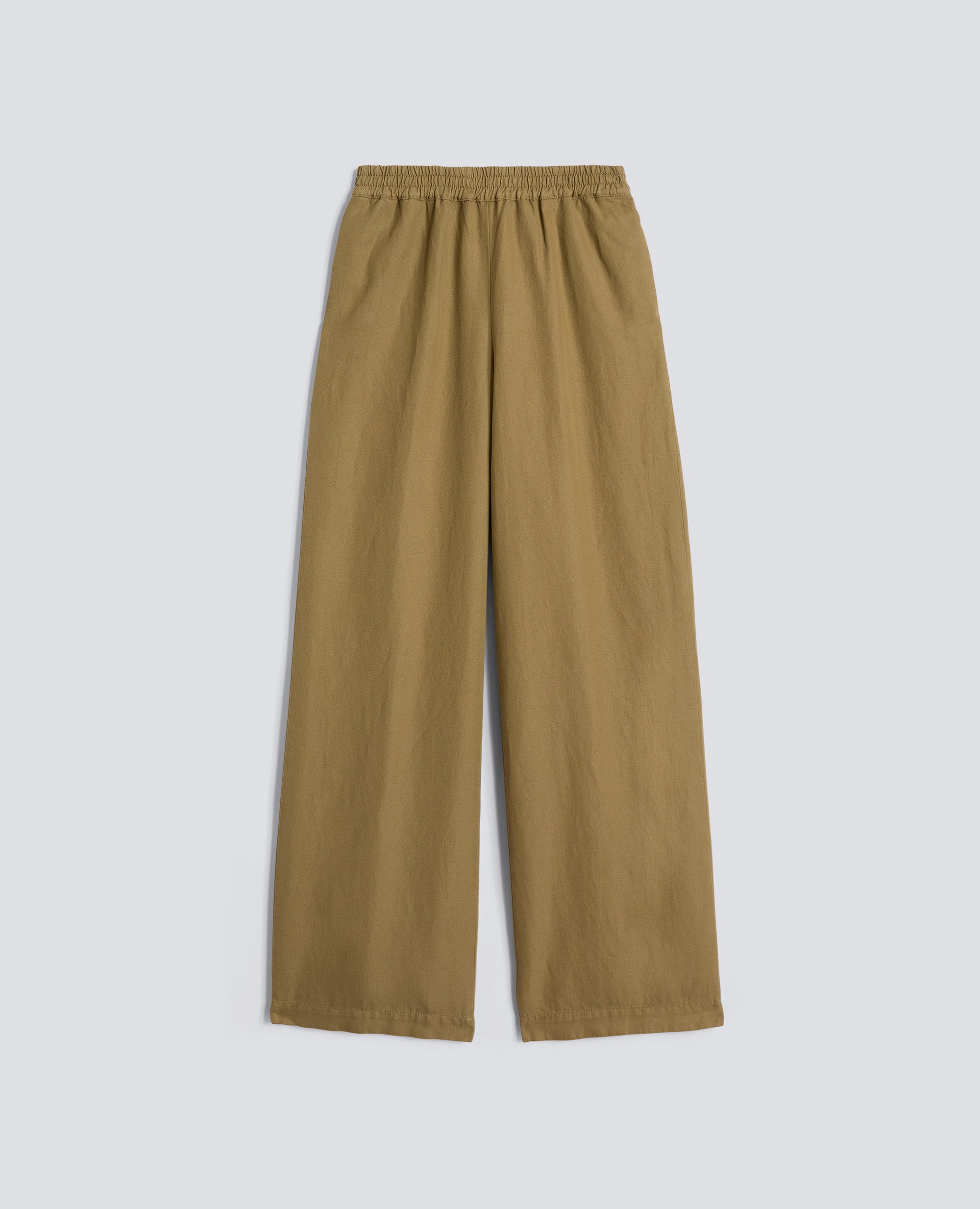 PANTALONE IN GABARDINE IN COTONE E LINO FIAMMATO TINTO CAPO - BEIGE - ASPESI