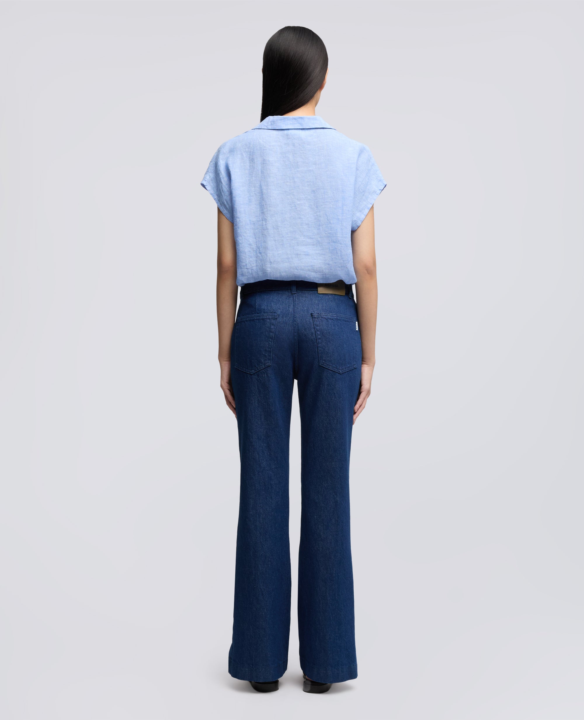 PANTALONE IN DENIM TWILL DI COTONE E LYOCELL - BLU - ASPESI