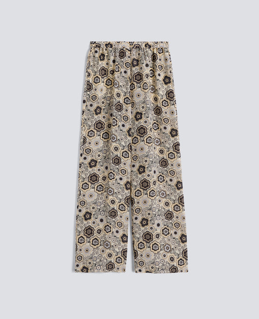 PANTALONE IN CREPE DE CHINE DI SETA - MULTICOLOR - ASPESI