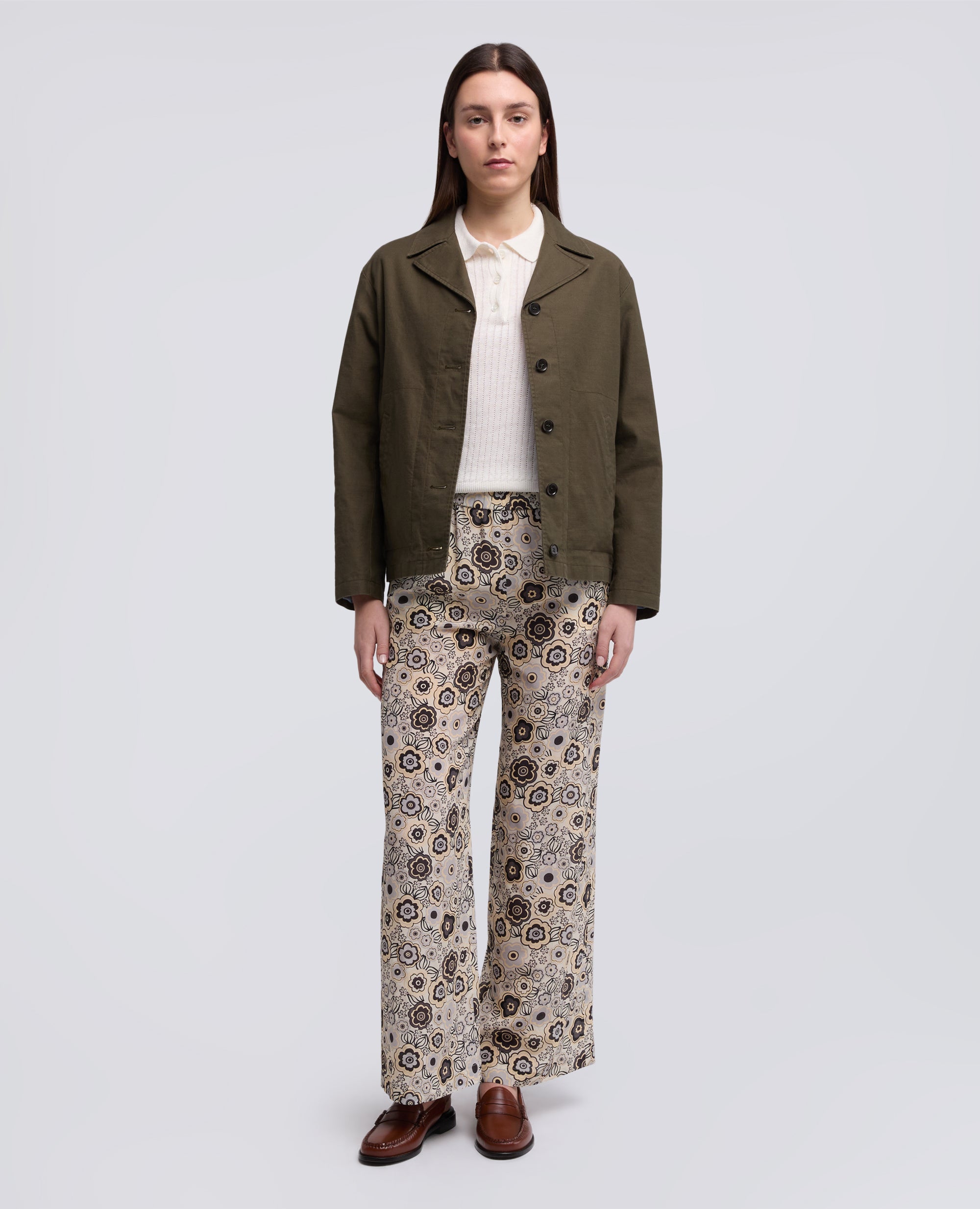 PANTALONE IN CREPE DE CHINE DI SETA - MULTICOLOR - ASPESI
