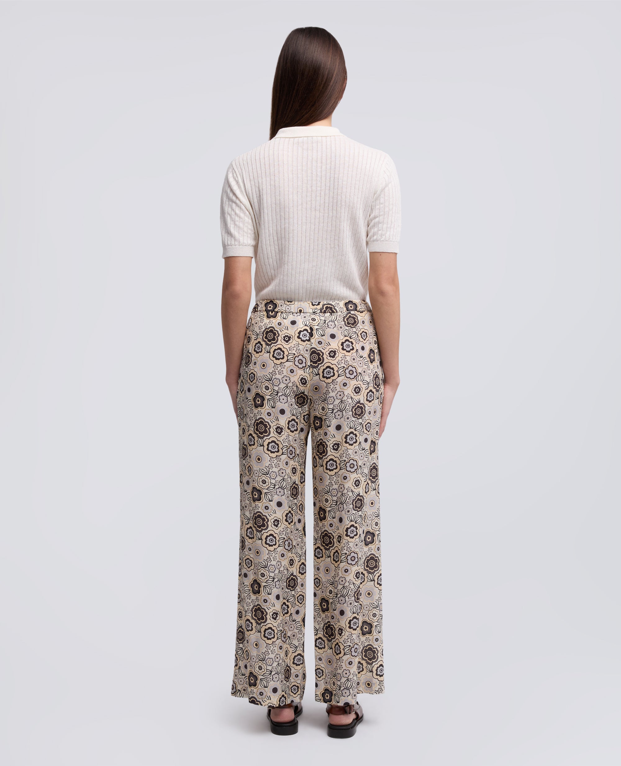 PANTALONE IN CREPE DE CHINE DI SETA - MULTICOLOR - ASPESI