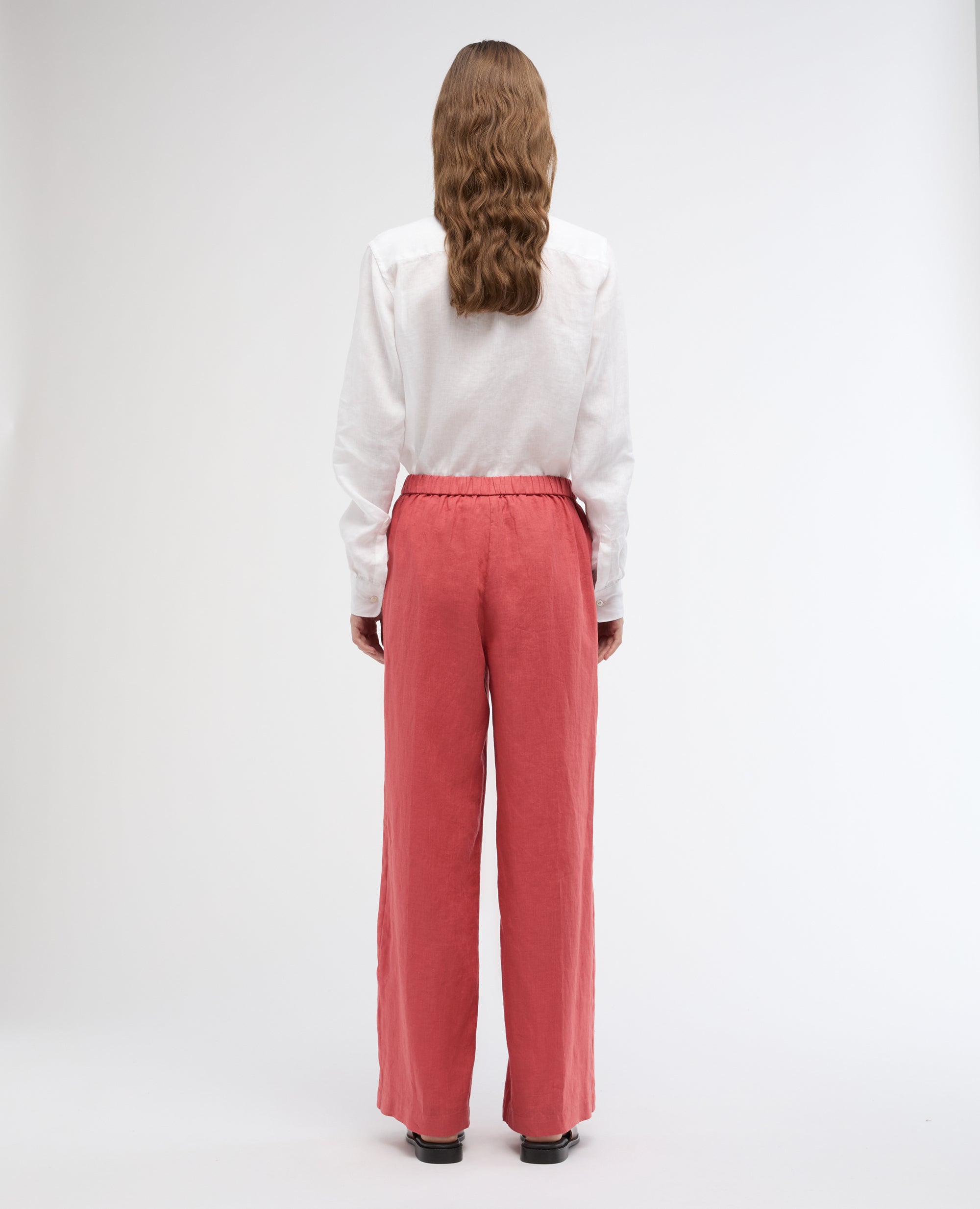 LINEN TROUSERS - ARANCIO - ASPESI