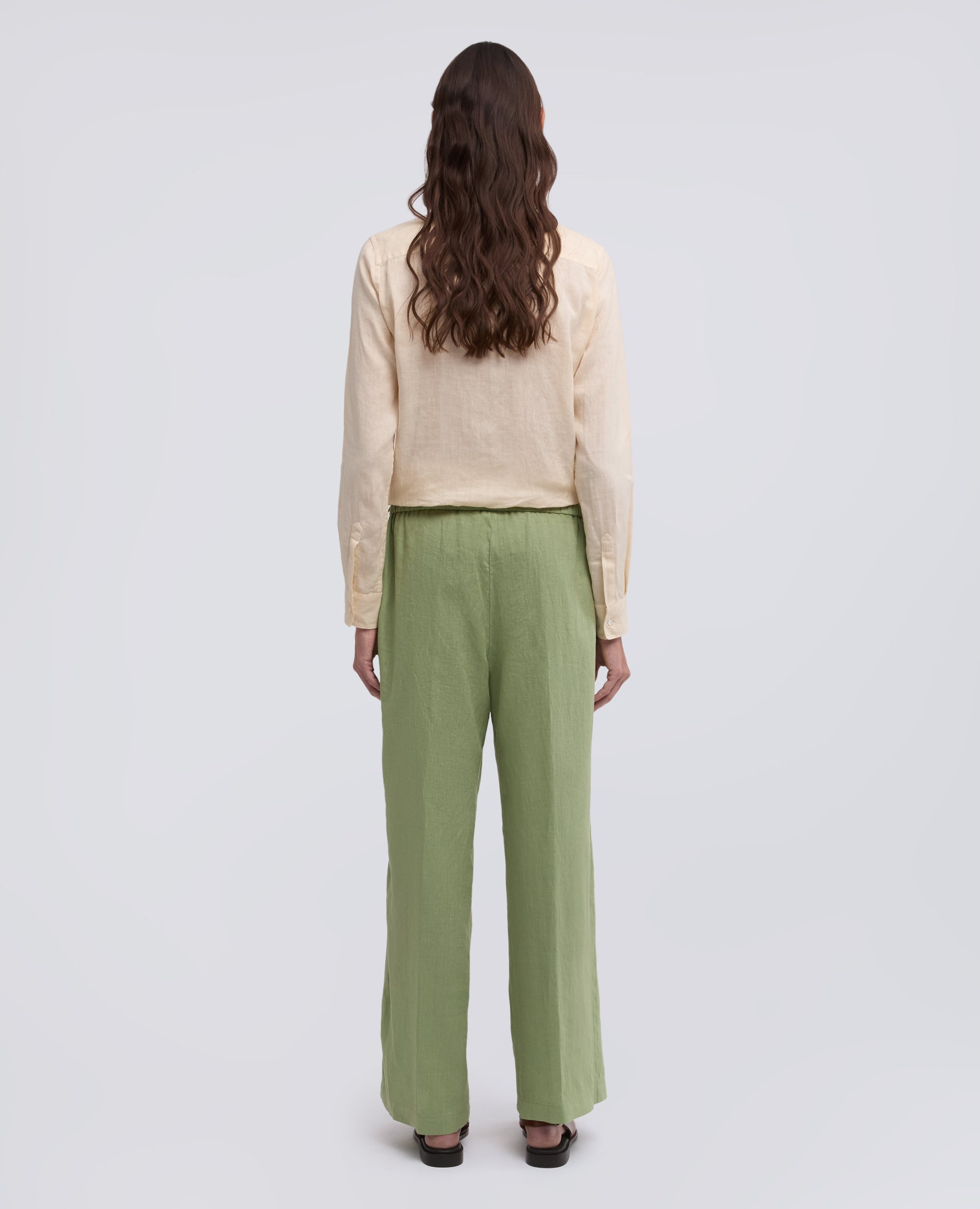PANTALONE IN LINO - VERDE - ASPESI