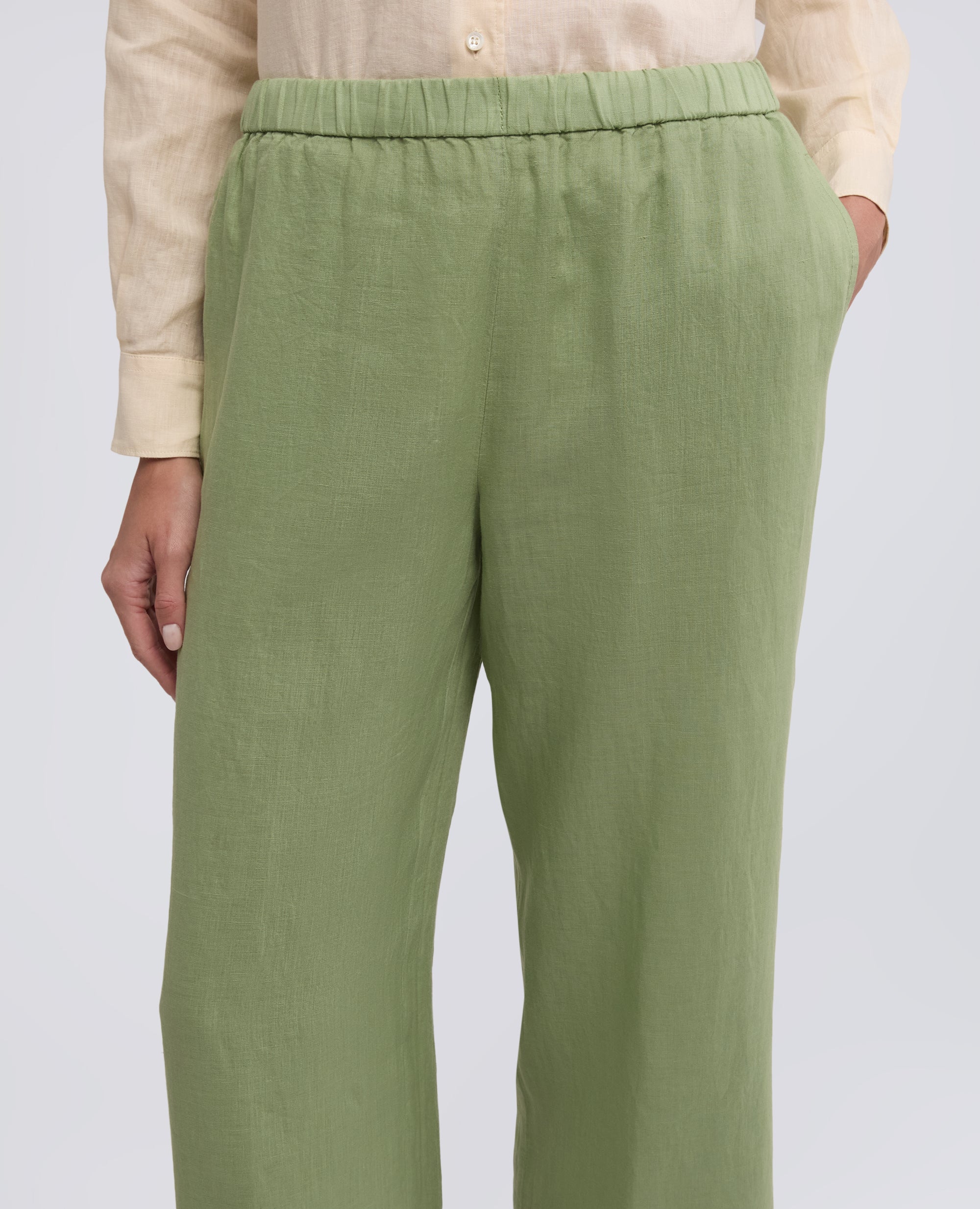 PANTALONE IN LINO - VERDE - ASPESI