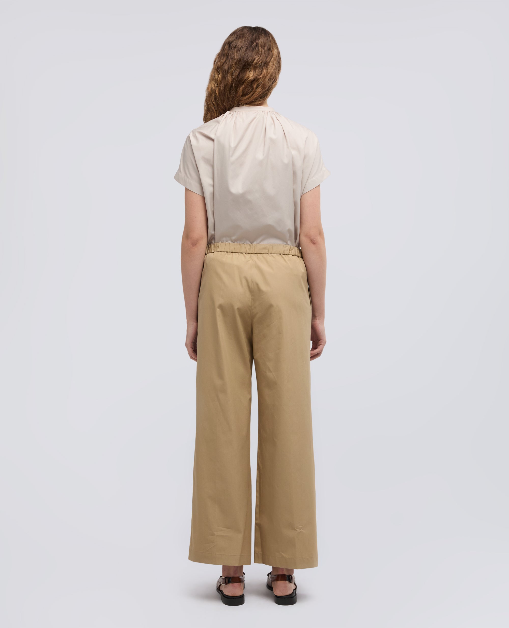 PANTALONE IN POPELINE DI COTONE - BEIGE - ASPESI