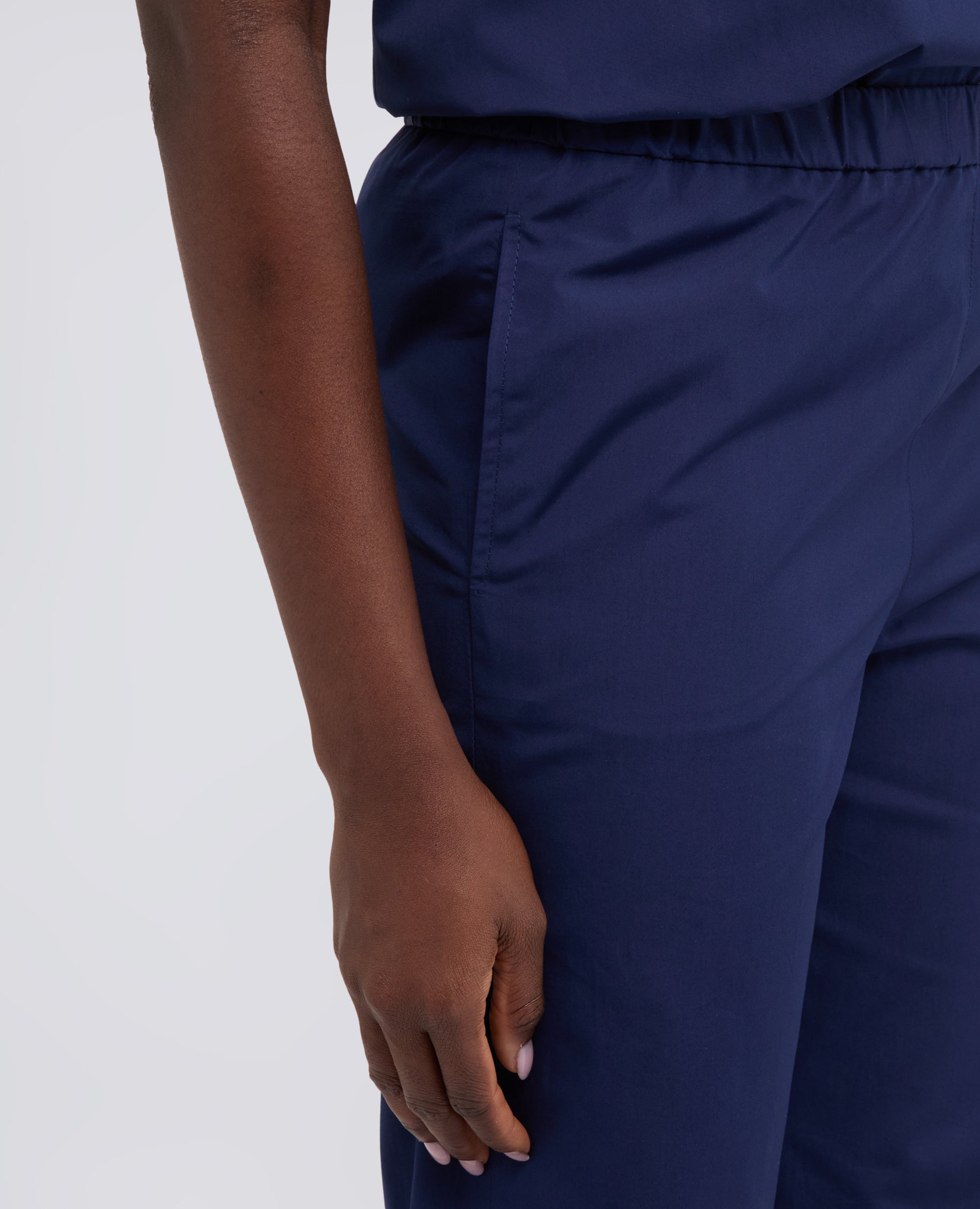 PANTALONE IN POPELINE DI COTONE - BLU - ASPESI