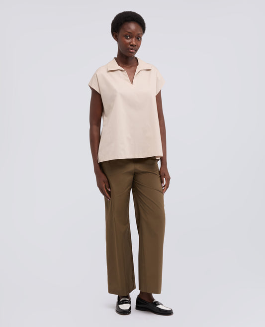 PANTALONES DE ALGODON POPLIN - VERDE - ASPESI