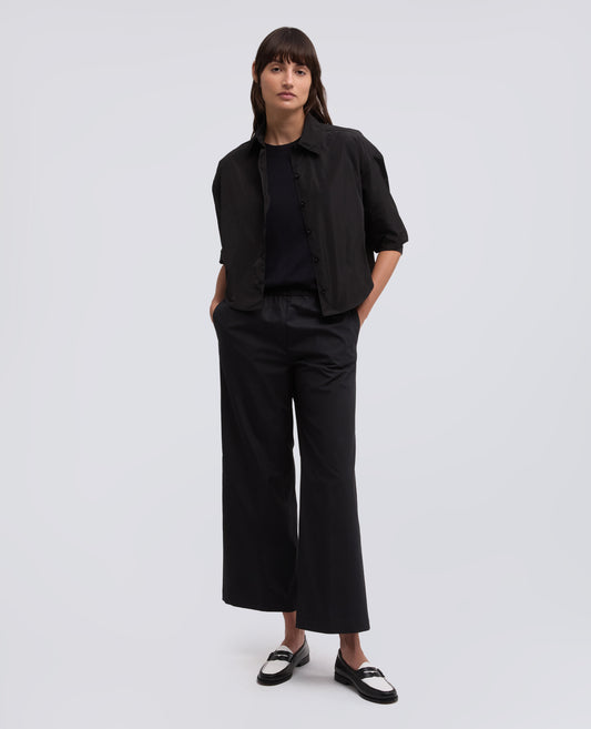 PANTALON EN COTON POPELINE - NERO - ASPESI