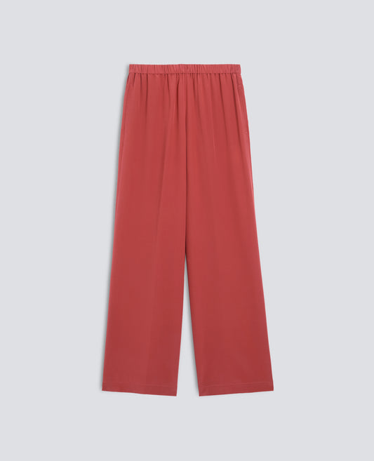PANTALONE IN CREPE DE CHINE SETA - ARANCIO - ASPESI
