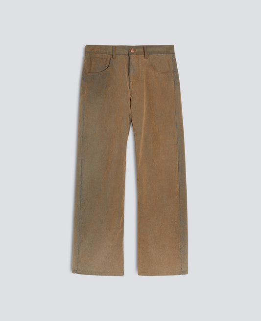 PANTALONE IN CHAMBRAY FLOCCATO - BEIGE - ASPESI