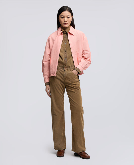 PANTALONE IN CHAMBRAY FLOCCATO - BEIGE - ASPESI