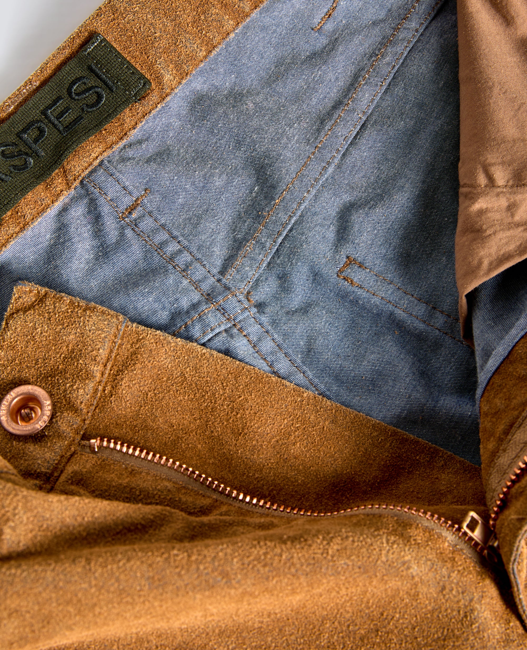 PANTALONE IN CHAMBRAY FLOCCATO - BEIGE - ASPESI