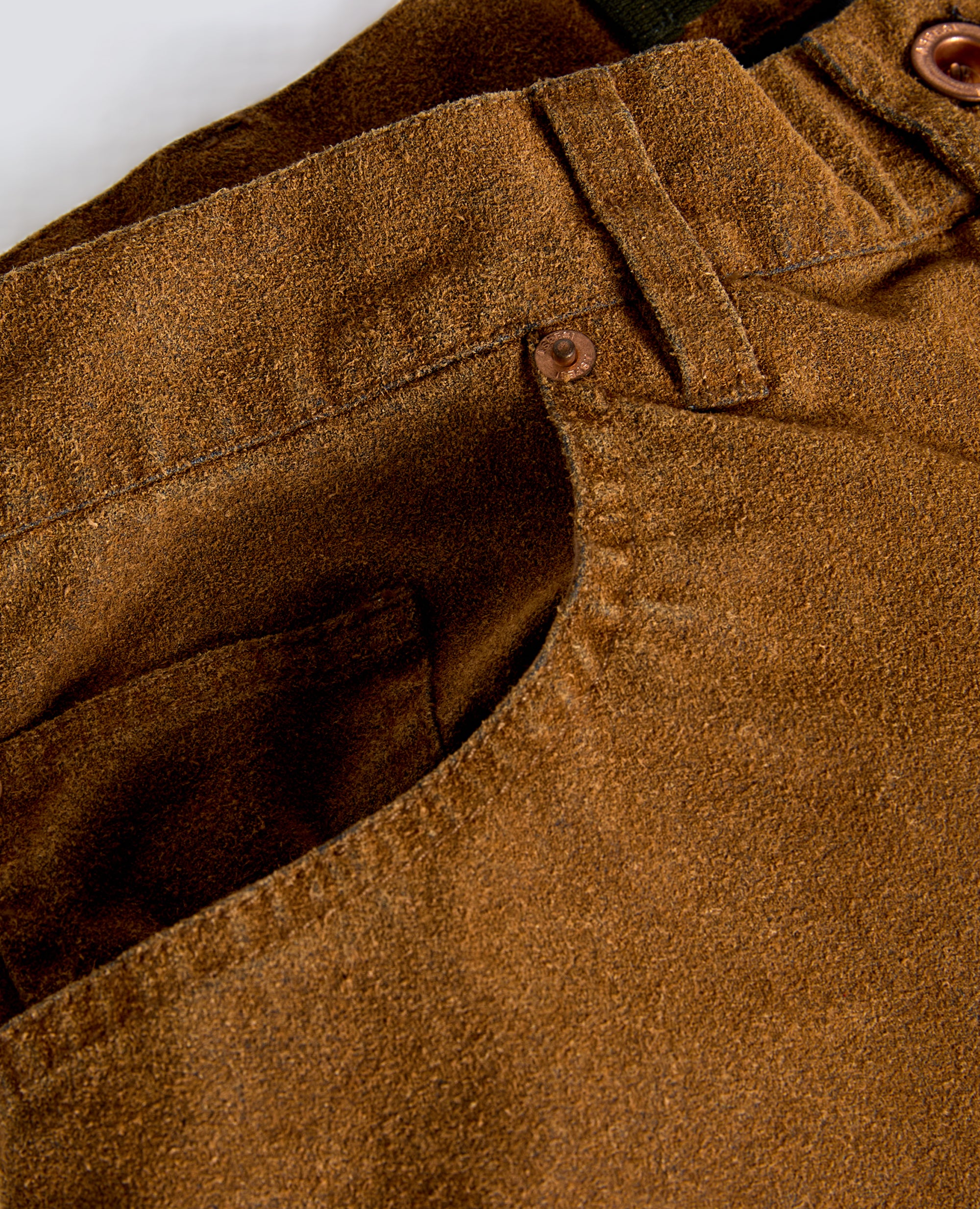 PANTALONE IN CHAMBRAY FLOCCATO - BEIGE - ASPESI