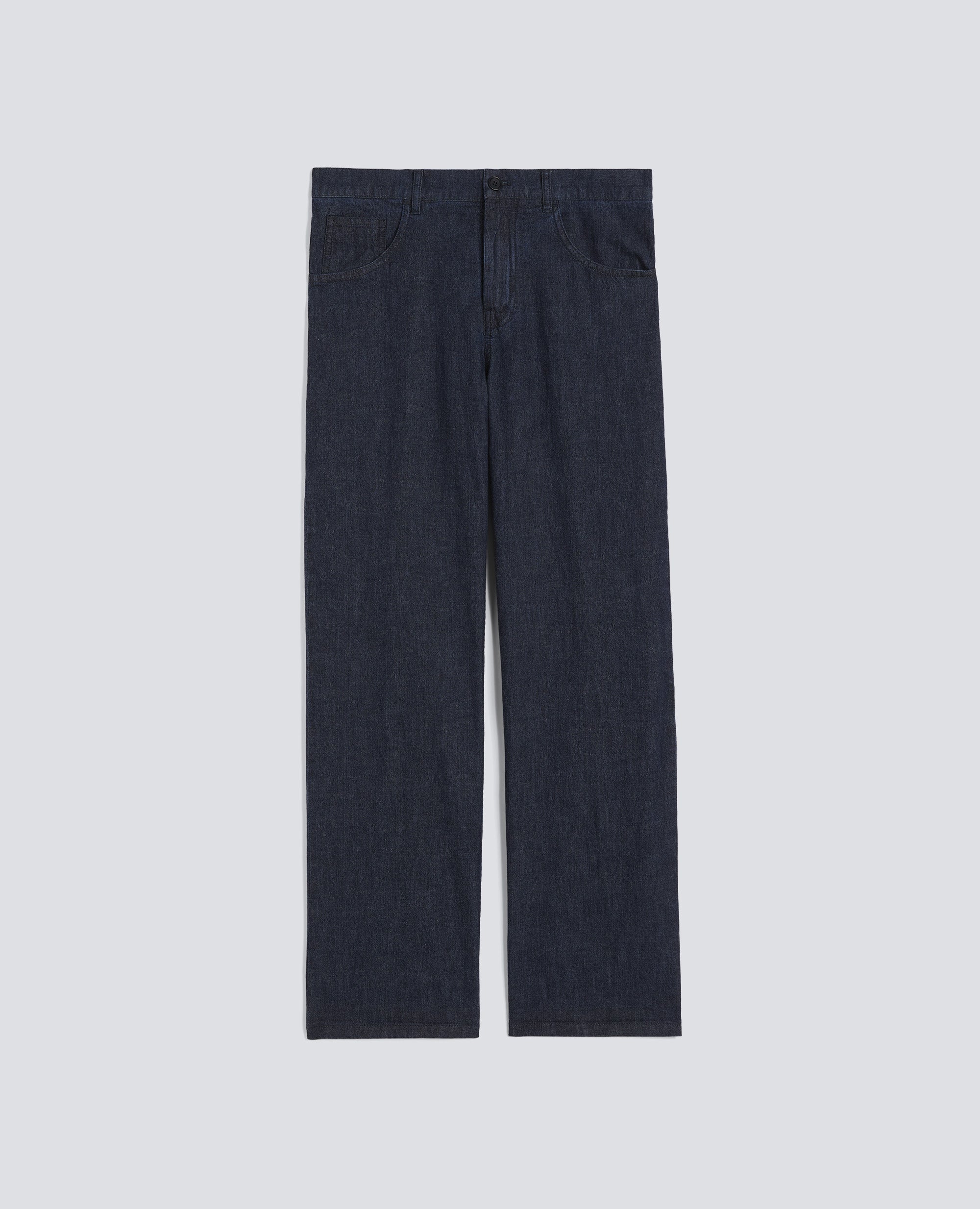 PANTALONE IN DENIM DI COTONE LEGGERO - BLU - ASPESI