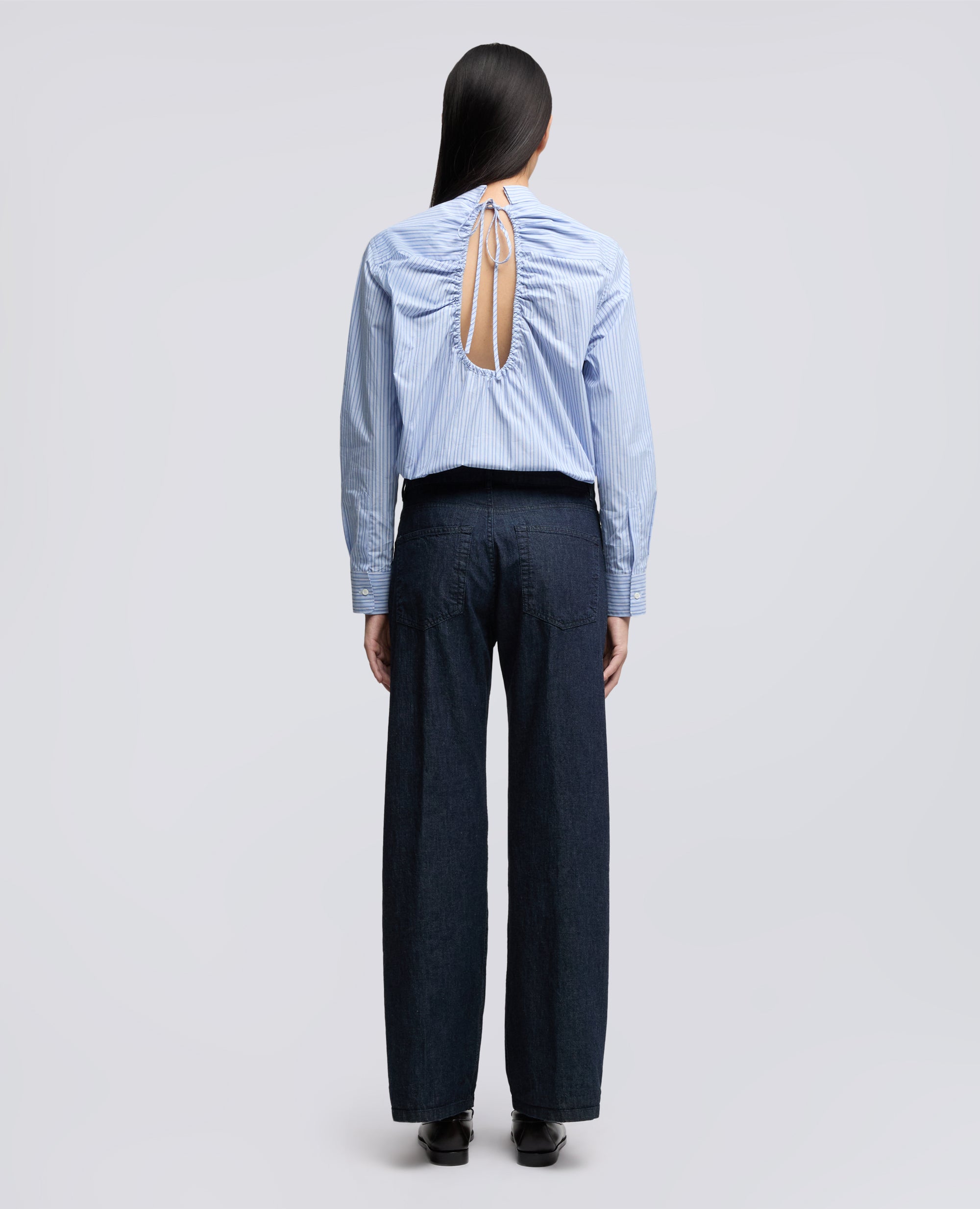 PANTALONE IN DENIM DI COTONE LEGGERO - BLU - ASPESI