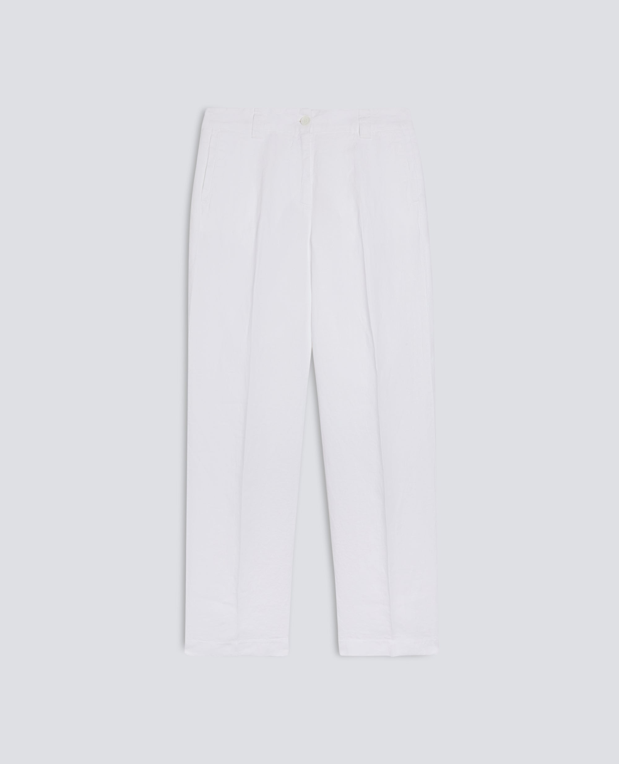 PANTALONE IN LINO FIAMMATO COMPATTO TINTO CAPO - BIANCO - ASPESI
