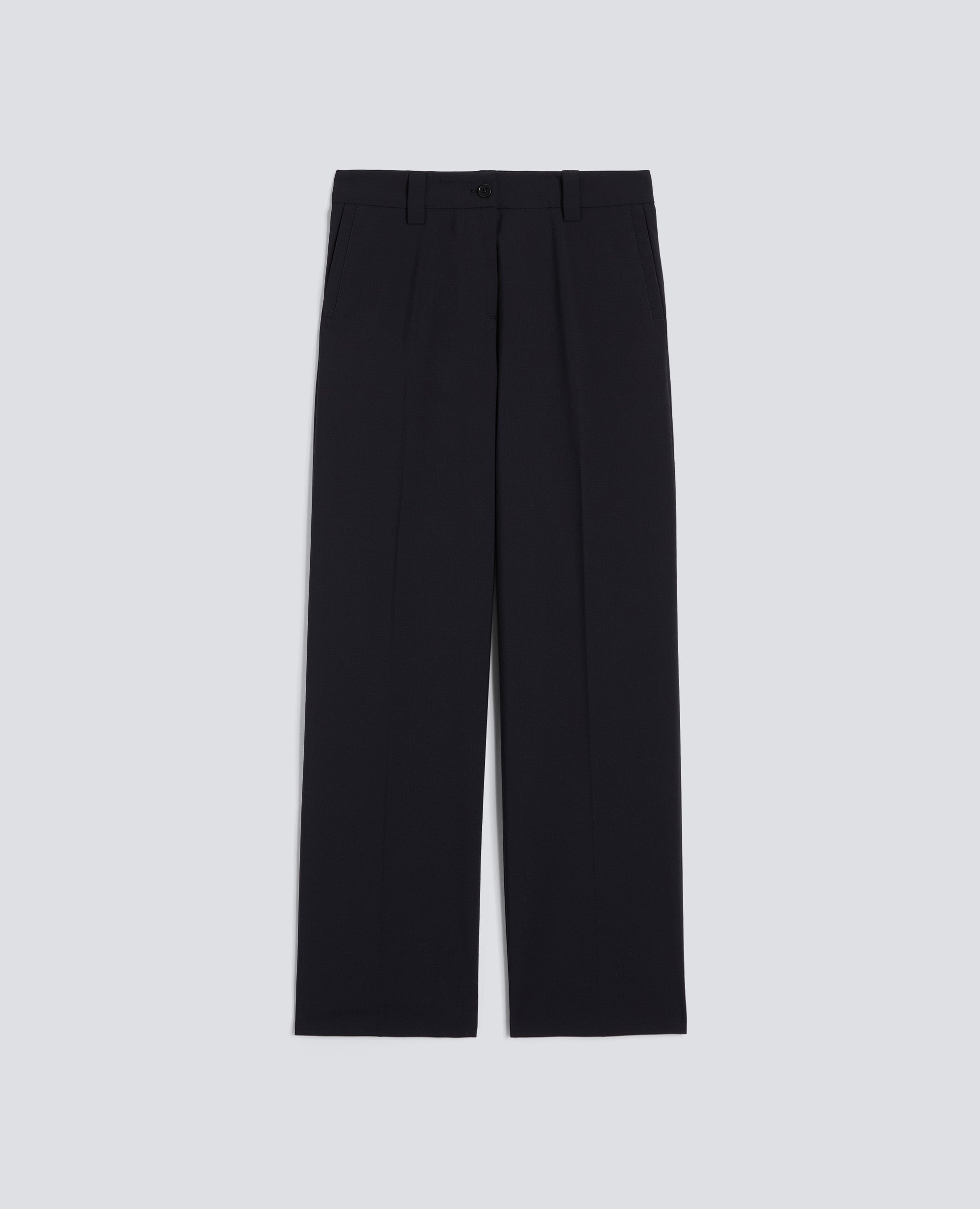 PANTALONE IN TELA TECNICA IN LANA E MICROFIBRA DI POLIESTERE - BLU - ASPESI