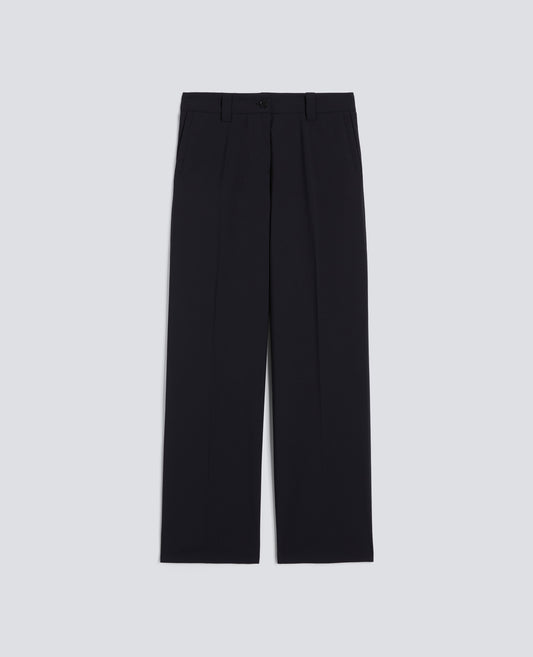 PANTALONE IN TELA TECNICA IN LANA E MICROFIBRA DI POLIESTERE - BLU - ASPESI