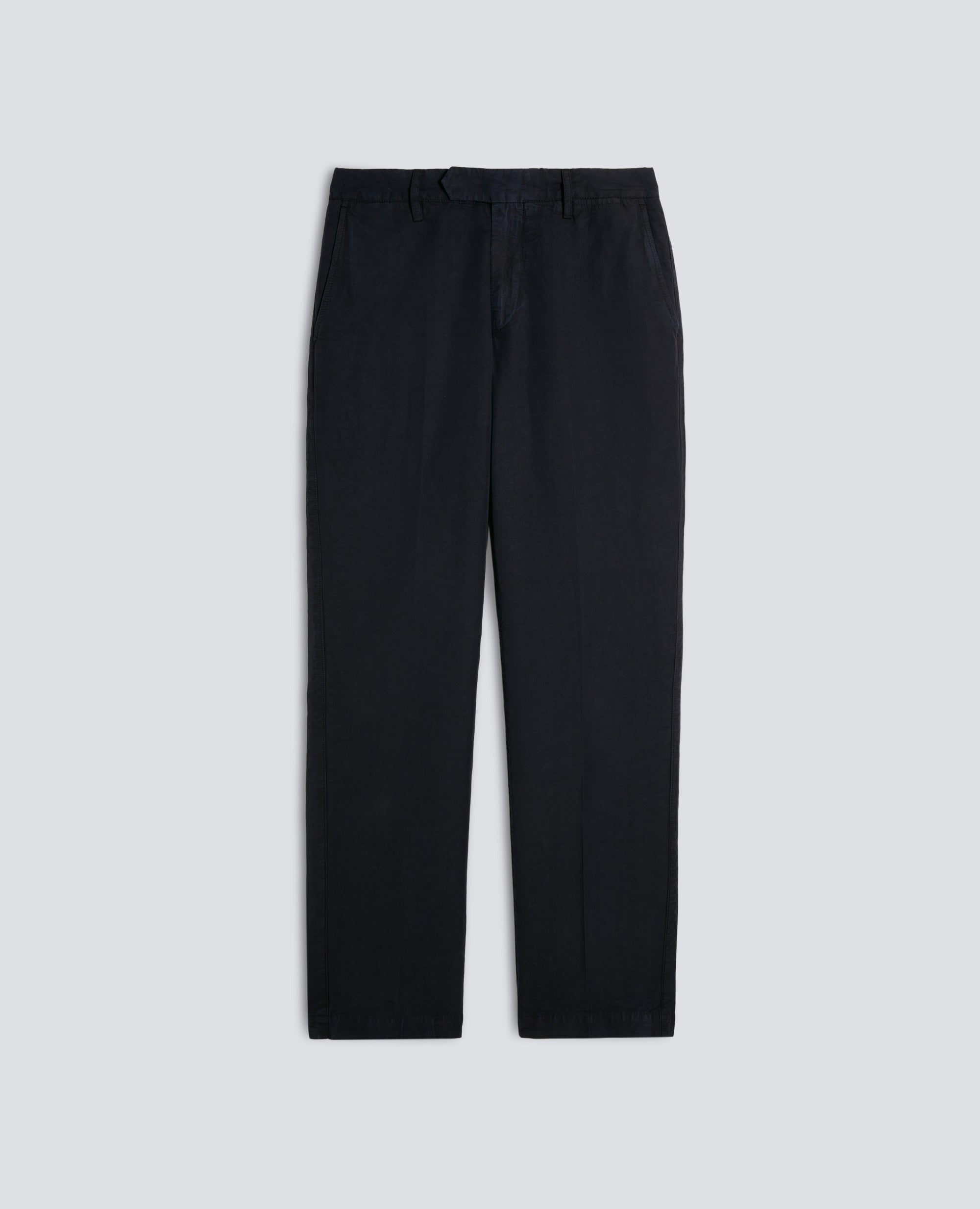 PANTALONE IN TELA FIAMMATA DI COTONE E LINO - BLU - ASPESI