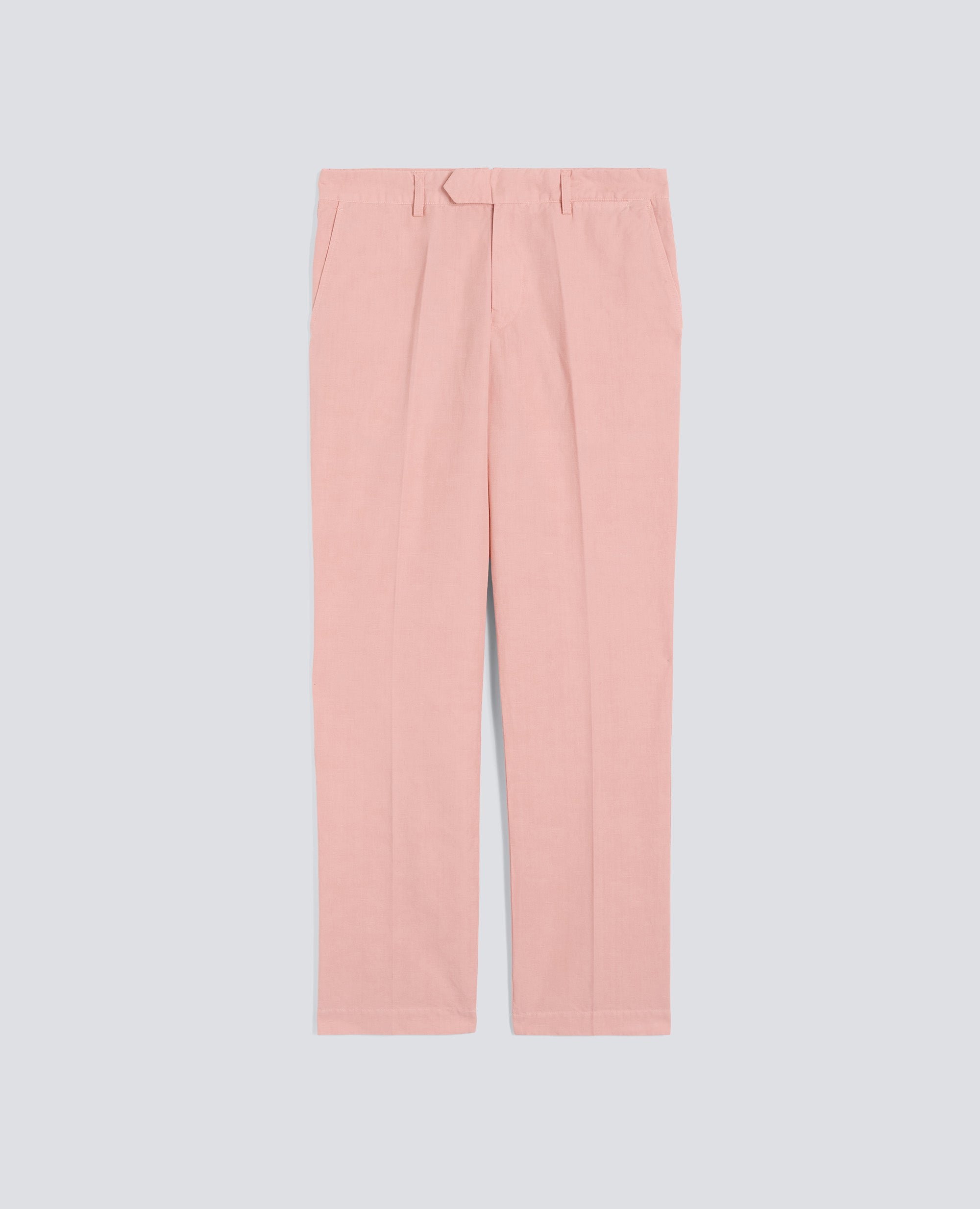 PANTALONE IN TELA FIAMMATA DI COTONE E LINO - ROSA - ASPESI