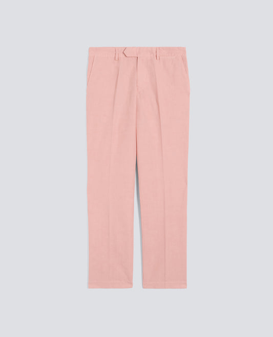 PANTALONE IN TELA FIAMMATA DI COTONE E LINO - ROSA - ASPESI