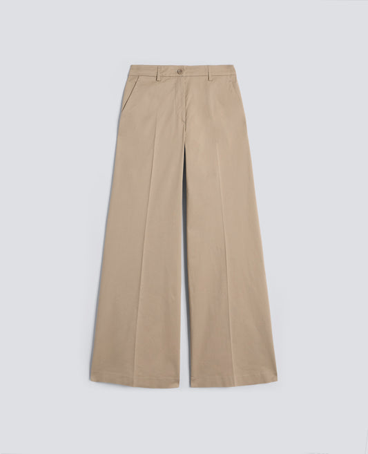 PANTALONE IN TWILL DI COTONE STRETCH - BEIGE - ASPESI