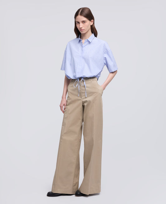 PANTALONE IN TWILL DI COTONE STRETCH - BEIGE - ASPESI