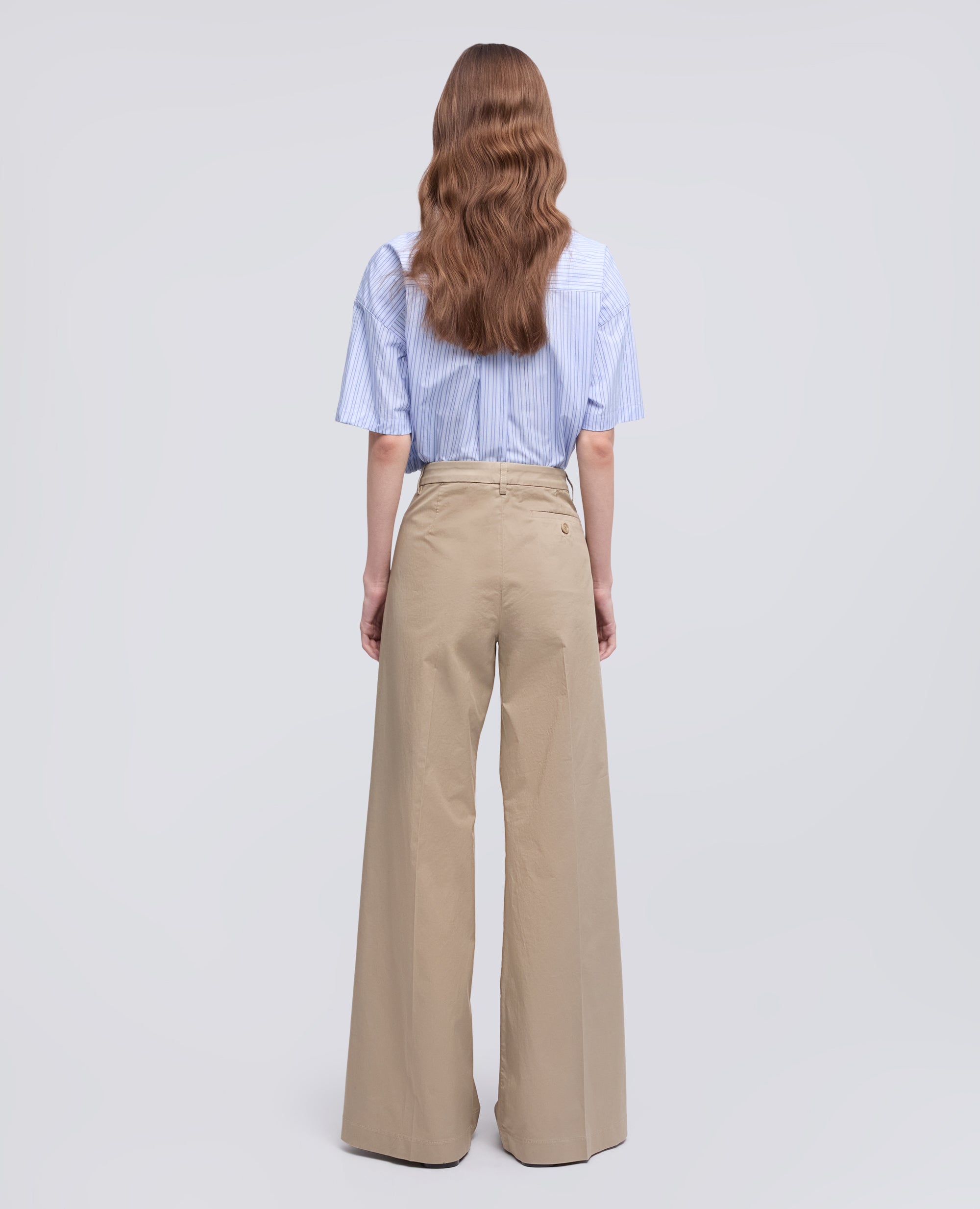 PANTALONE IN TWILL DI COTONE STRETCH - BEIGE - ASPESI