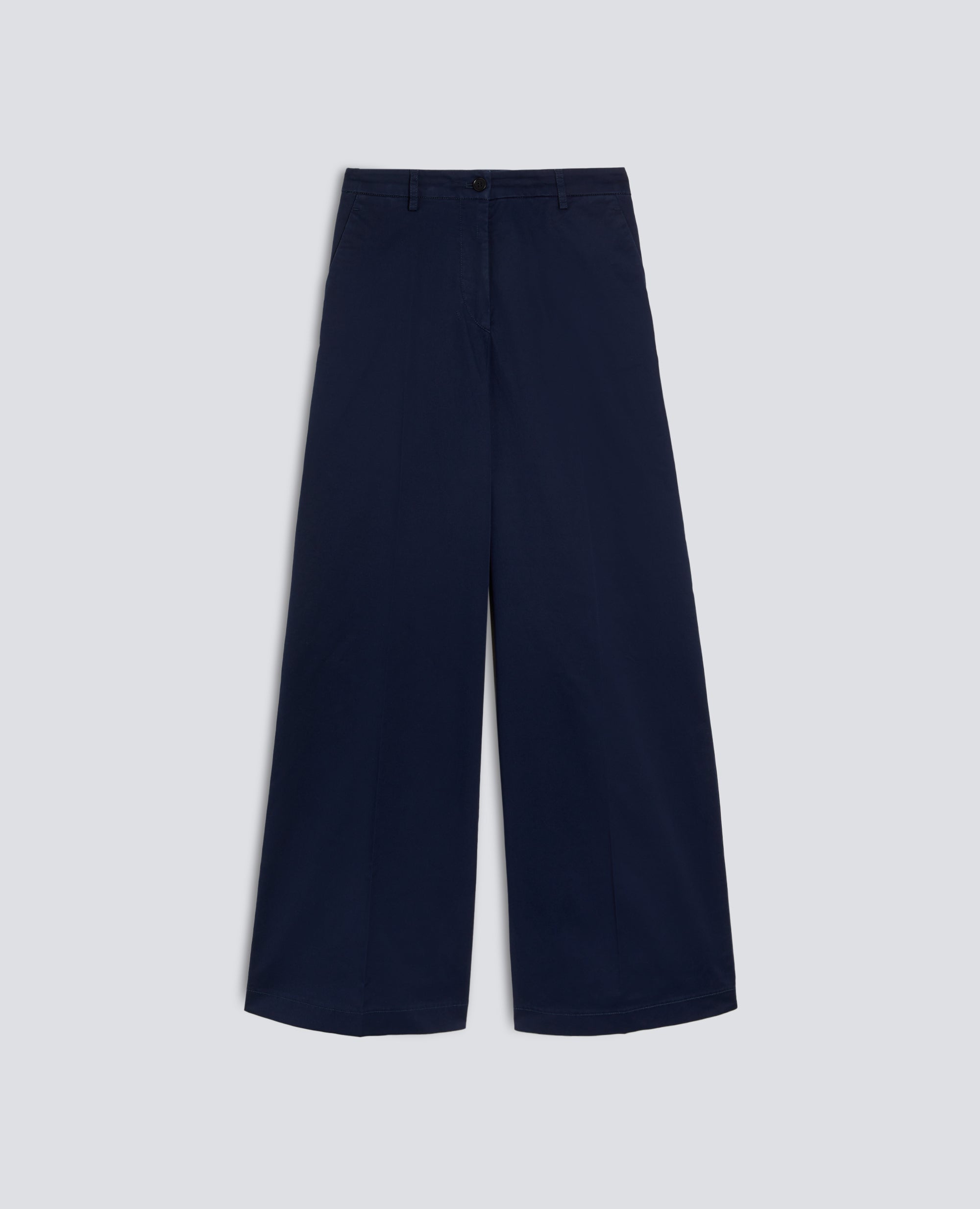 PANTALONE IN TWILL DI COTONE STRETCH - BLU - ASPESI